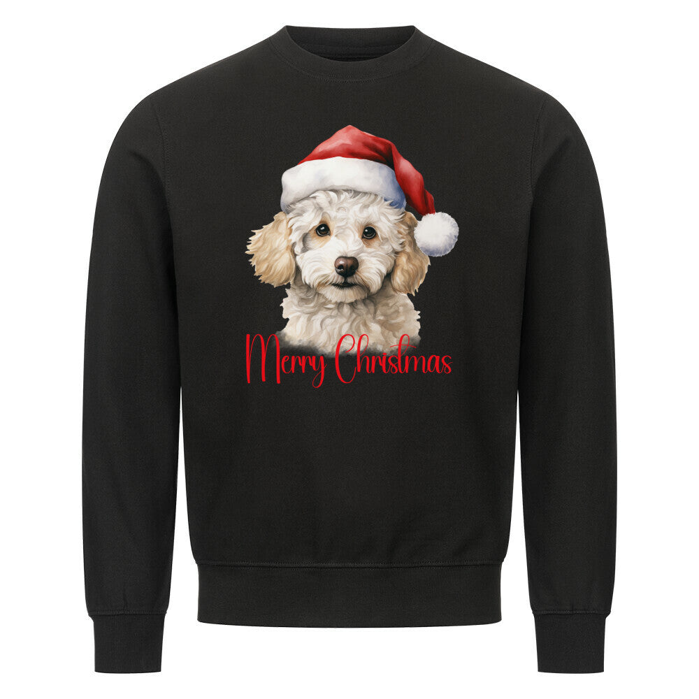Premium Sweatshirt "Bichon Frisé - Merry Christmas" Schwarz – hunde-shirt.de