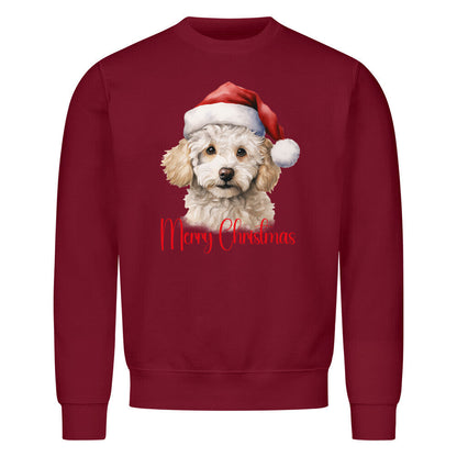 Premium Sweatshirt "Bichon Frisé - Merry Christmas" Burgunder – hunde-shirt.de