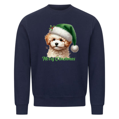 Premium Sweatshirt "Bichon Frisé - Merry Grinchmas" Navy Blue – hunde-shirt.de