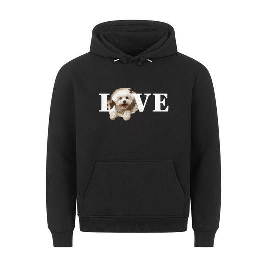 Premium Hoodie "Bichon Frisé - LOVE" Schwarz – hunde-shirt.de