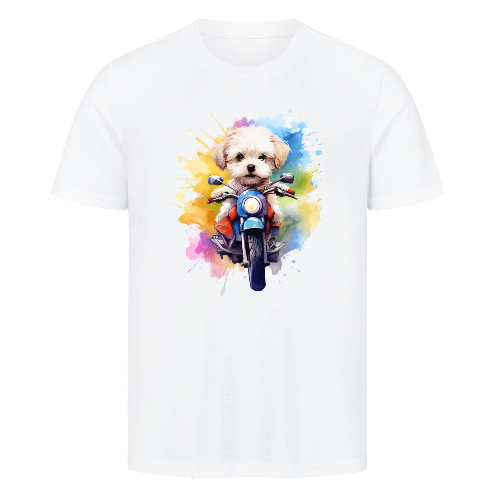 Premium T-Shirt "Bichon Frisé - Fun" Weiß – hunde-shirt.de
