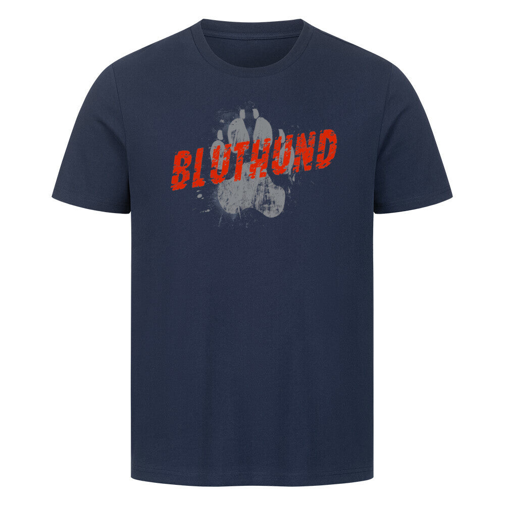 Premium T-Shirt "Bluthund - PAW" French Navy – hunde-shirt.de