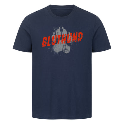 Premium T-Shirt "Bluthund - PAW" French Navy – hunde-shirt.de