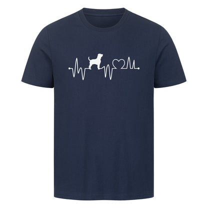 Premium T-Shirt "Bloodhound - Heartbeat" French Navy – hunde-shirt.de