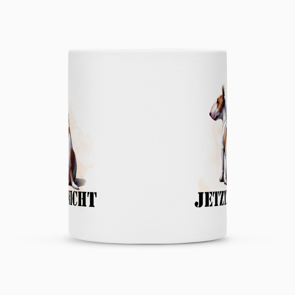 Tasse "Bullterrier ( weiß ) - JETZT NICHT" – hunde-shirt.de