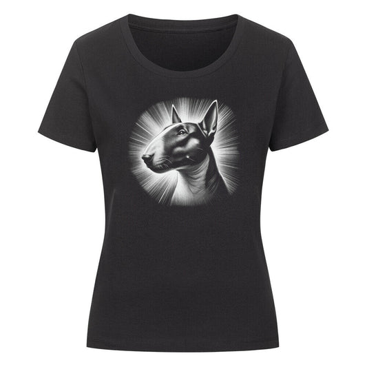 Premium Organic Damen-Shirt "Bullterrier - Shine" Schwarz – hunde-shirt.de