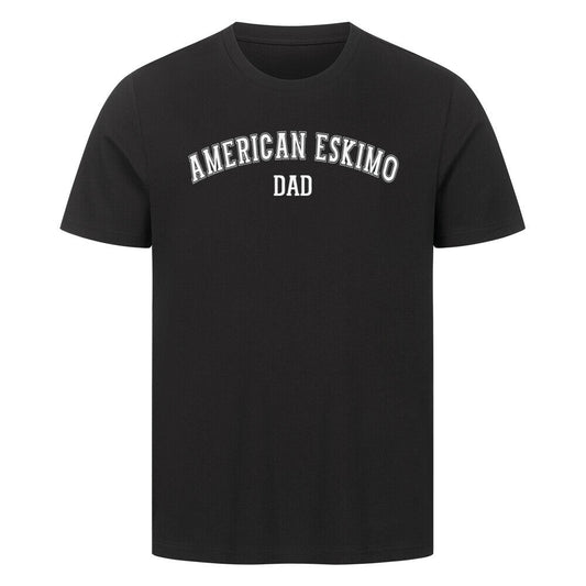 Premium T-Shirt "American Eskimo - DAD" Schwarz – hunde-shirt.de