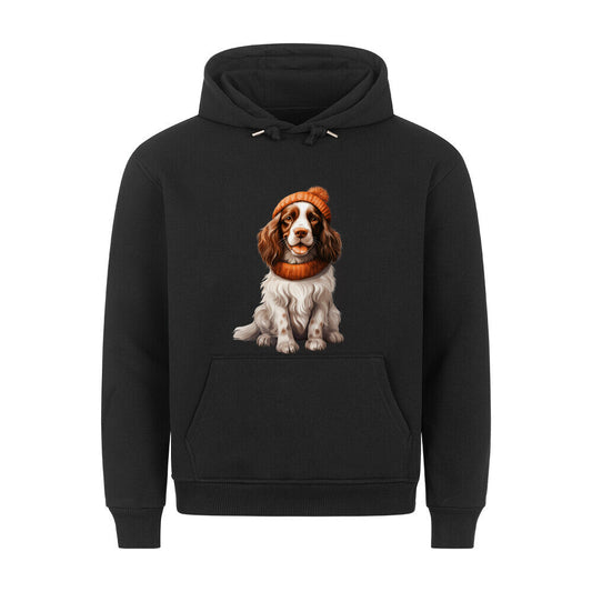 Premium Hoodie "Springer Spaniel - Cold" Schwarz – hunde-shirt.de