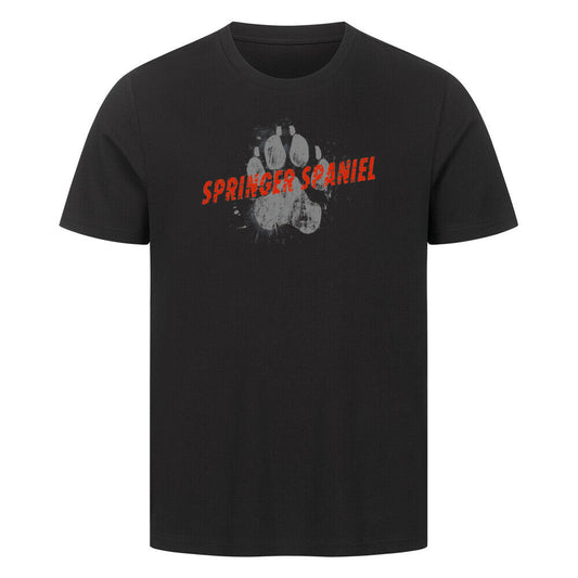 Premium T-Shirt "Springer Spaniel - PAW" Schwarz – hunde-shirt.de