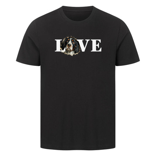 Premium T-Shirt "Springer Spaniel - LOVE" Schwarz – hunde-shirt.de