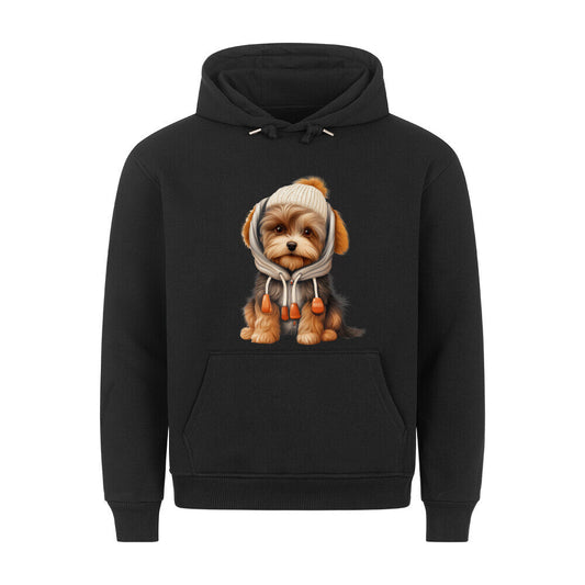 Premium Hoodie "Biewer Terrier - Winter" Schwarz – hunde-shirt.de