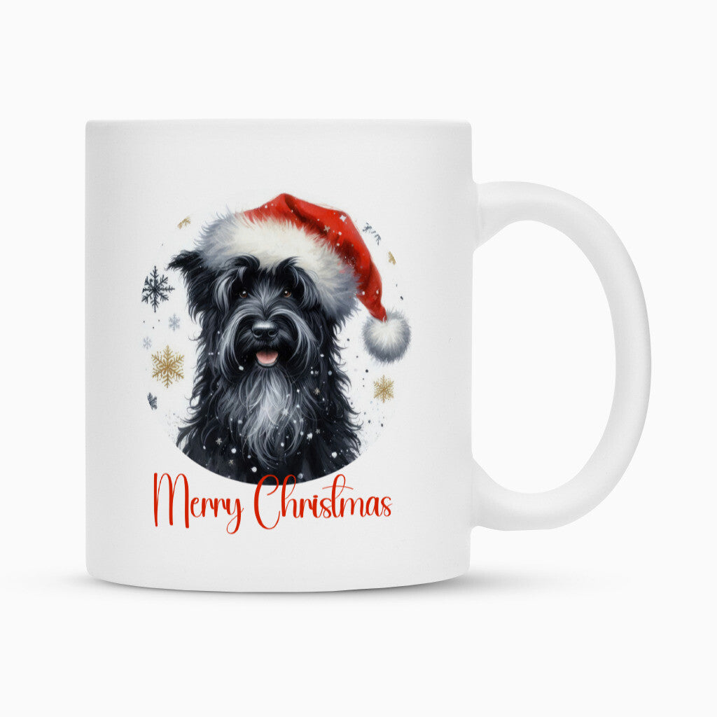 Tasse "Black Russian Terrier - Merry Christmas" Weiß – hunde-shirt.de
