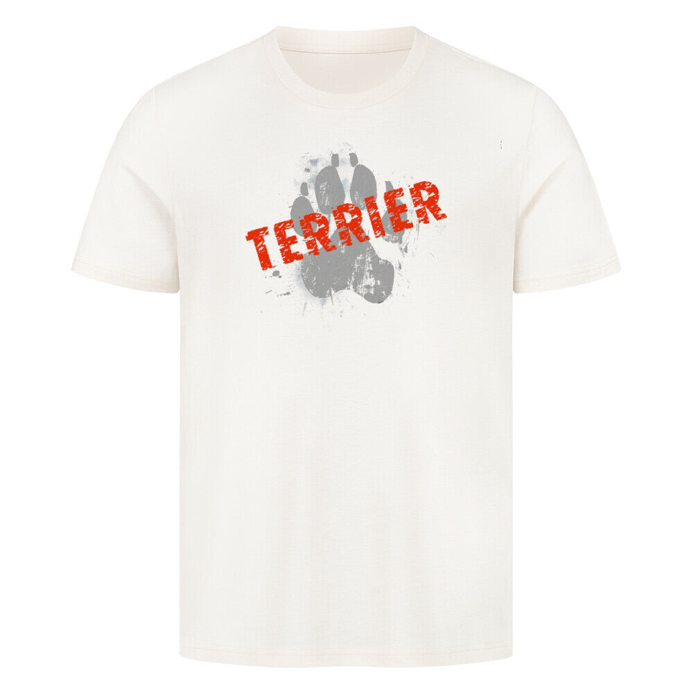Premium T-Shirt "Black Russian Terrier - PAW" Natural Raw – hunde-shirt.de