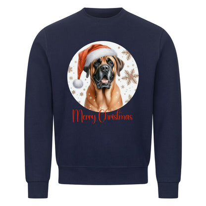 Premium Sweatshirt "Boerboel - Merry Christmas" Navy Blue – hunde-shirt.de