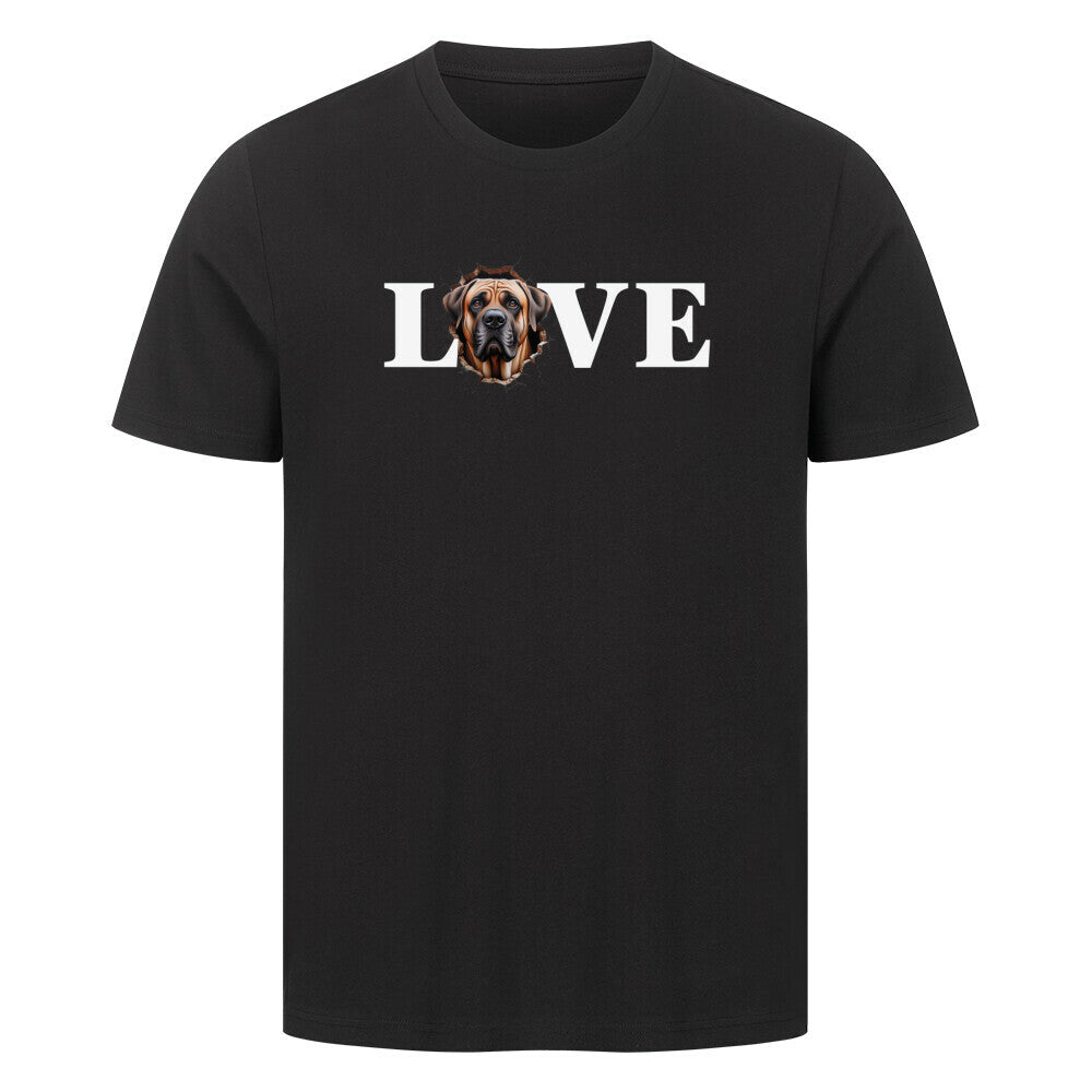 Premium T-Shirt "Boerboel - LOVE" Schwarz – hunde-shirt.de