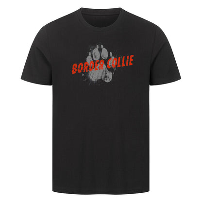 Premium T-Shirt "Border Collie - PAW" Schwarz – hunde-shirt.de