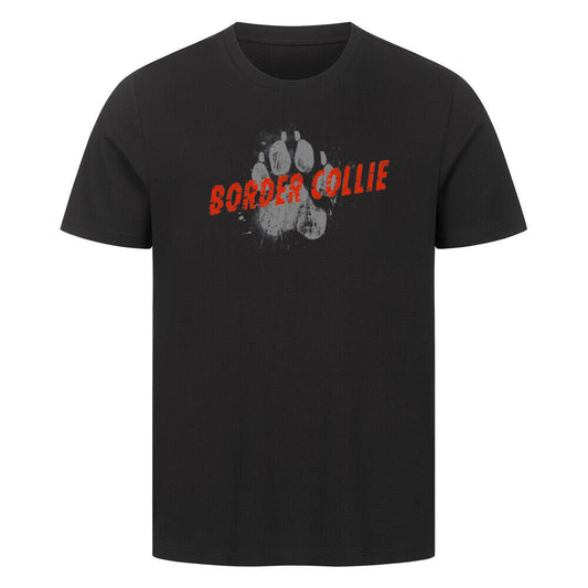 Premium T-Shirt "Border Collie - PAW" Schwarz – hunde-shirt.de