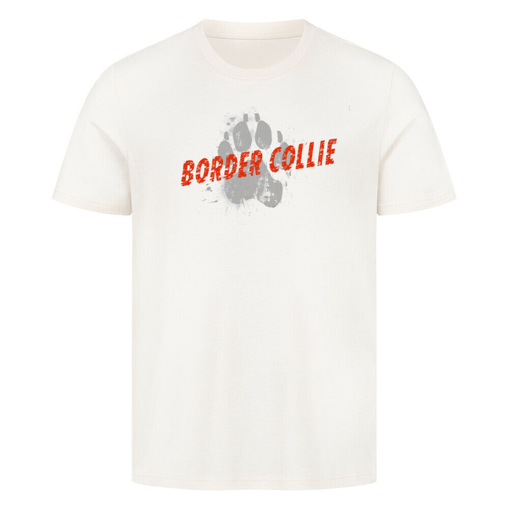 Premium T-Shirt "Border Collie - PAW" Natural Raw – hunde-shirt.de