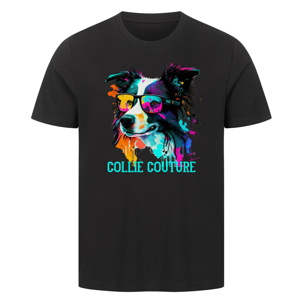 Premium T-Shirt "Border Collie - Couture" Schwarz – hunde-shirt.de