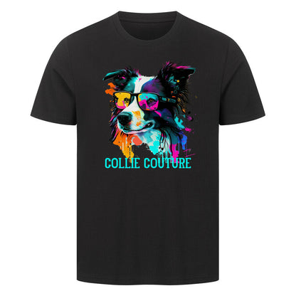 Premium T-Shirt "Border Collie - Couture" Schwarz – hunde-shirt.de