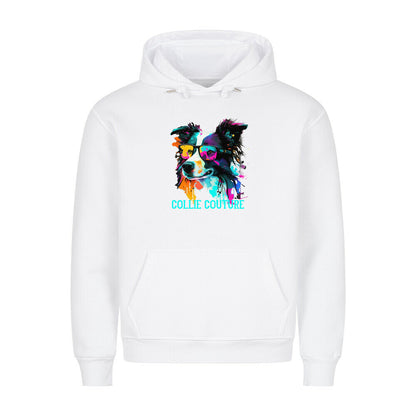 Premium Hoodie "Border Collie - Couture" Weiß – hunde-shirt.de