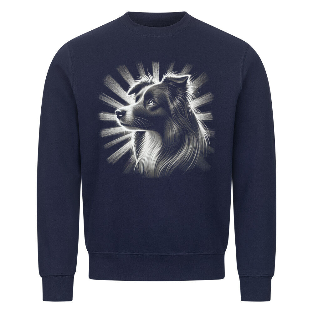 Premium Sweatshirt "Border Collie - Shine" Navy Blue – hunde-shirt.de