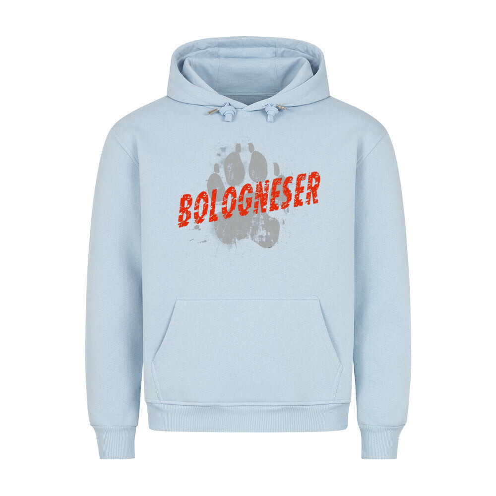 Premium Hoodie "Bologneser - PAW" Babyblau – hunde-shirt.de