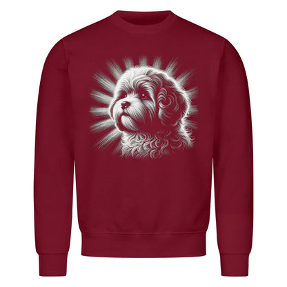 Premium Sweatshirt "Bologneser - Shine" Burgunder – hunde-shirt.de