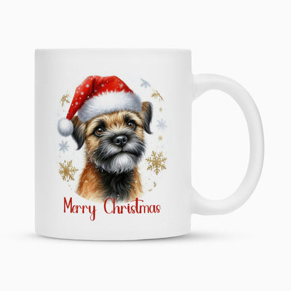 Tasse "Border Terrier - Merry Christmas" Weiß – hunde-shirt.de