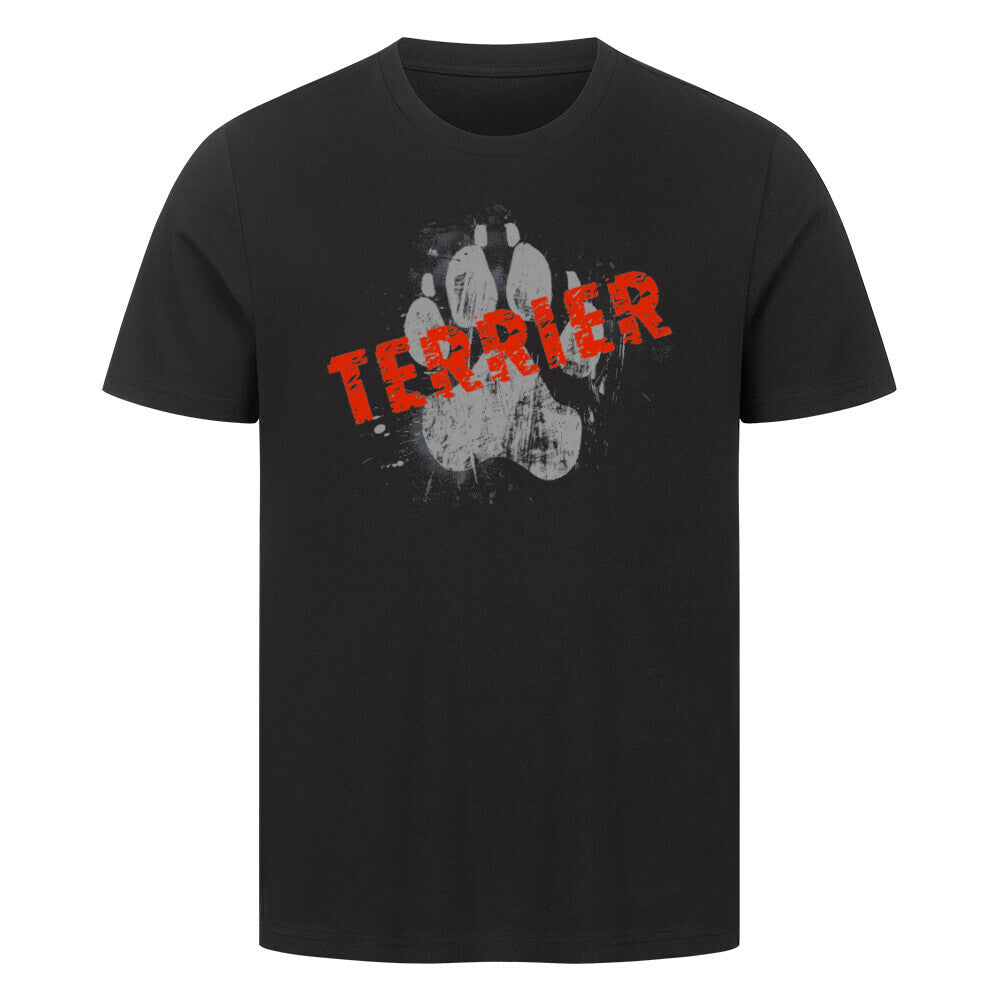 Premium T-Shirt "Border Terrier - PAW" Schwarz – hunde-shirt.de