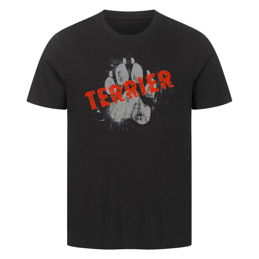 Premium T-Shirt "Border Terrier - PAW" Schwarz – hunde-shirt.de