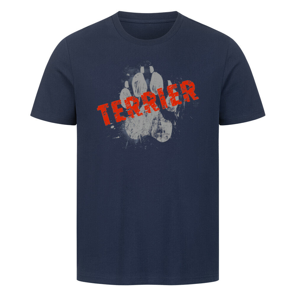 Premium T-Shirt "Border Terrier - PAW" French Navy – hunde-shirt.de