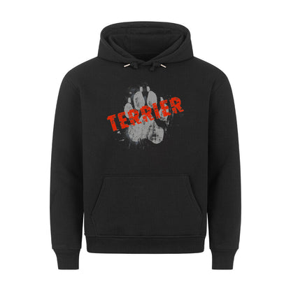 Premium Hoodie "Border Terrier - PAW" Schwarz – hunde-shirt.de