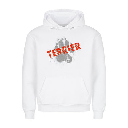 Premium Hoodie "Border Terrier - PAW" Weiß – hunde-shirt.de