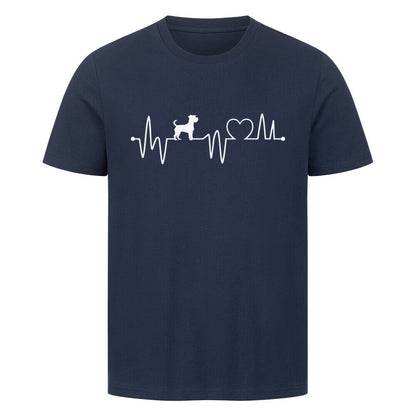 Premium T-Shirt "Border Terrier - Heartbeat" French Navy – hunde-shirt.de