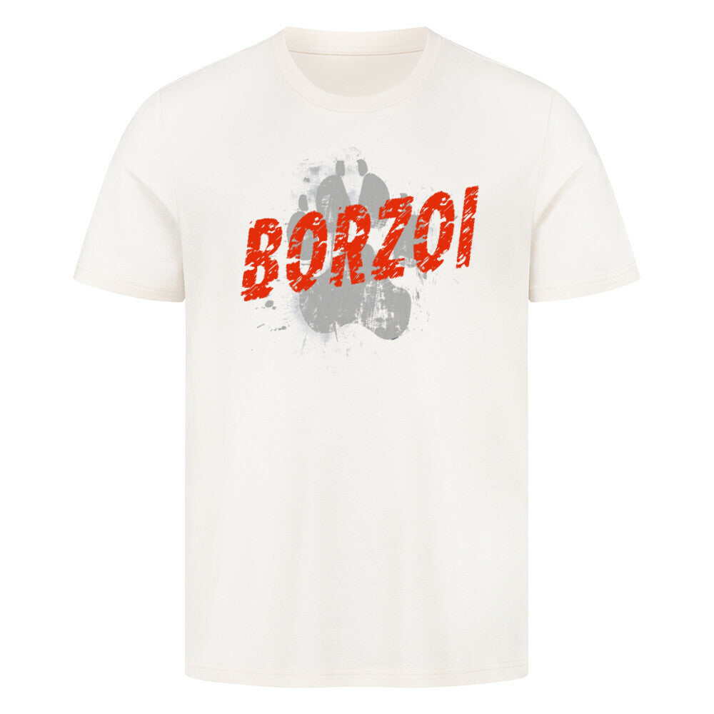Premium T-Shirt "Barsoi - PAW" Natural Raw – hunde-shirt.de