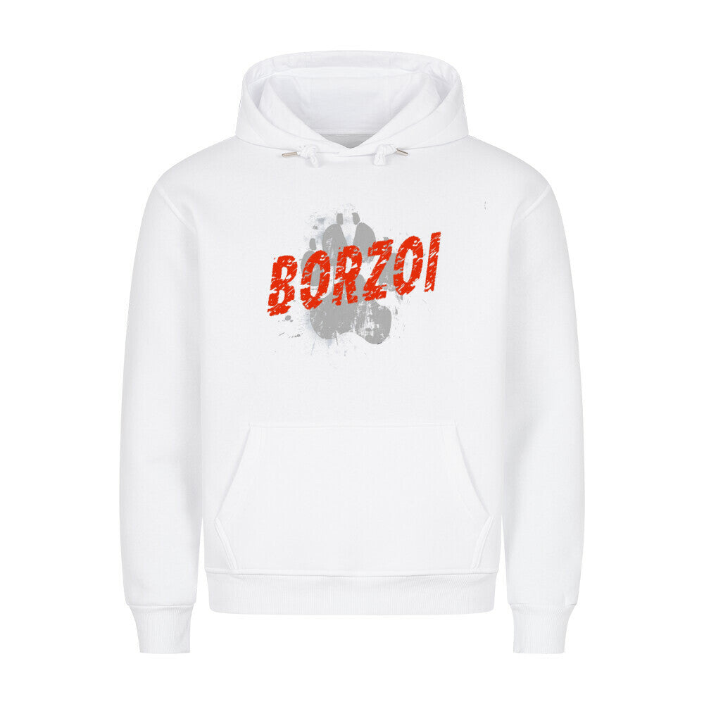 Premium Hoodie "Barsoi - PAW" Weiß – hunde-shirt.de
