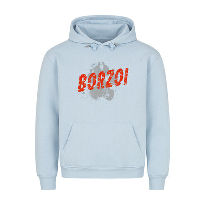 Premium Hoodie "Barsoi - PAW" Babyblau – hunde-shirt.de