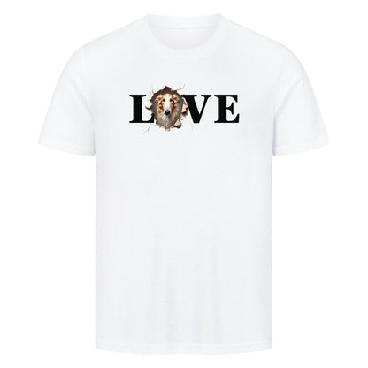 Premium T-Shirt "Barsoi - LOVE" Weiß – hunde-shirt.de