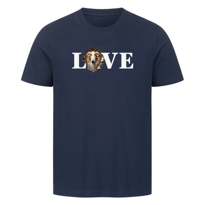 Premium T-Shirt "Barsoi - LOVE" French Navy – hunde-shirt.de
