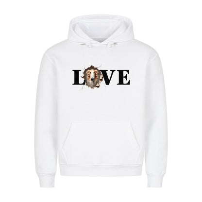 Premium Hoodie "Barsoi - LOVE" Weiß – hunde-shirt.de