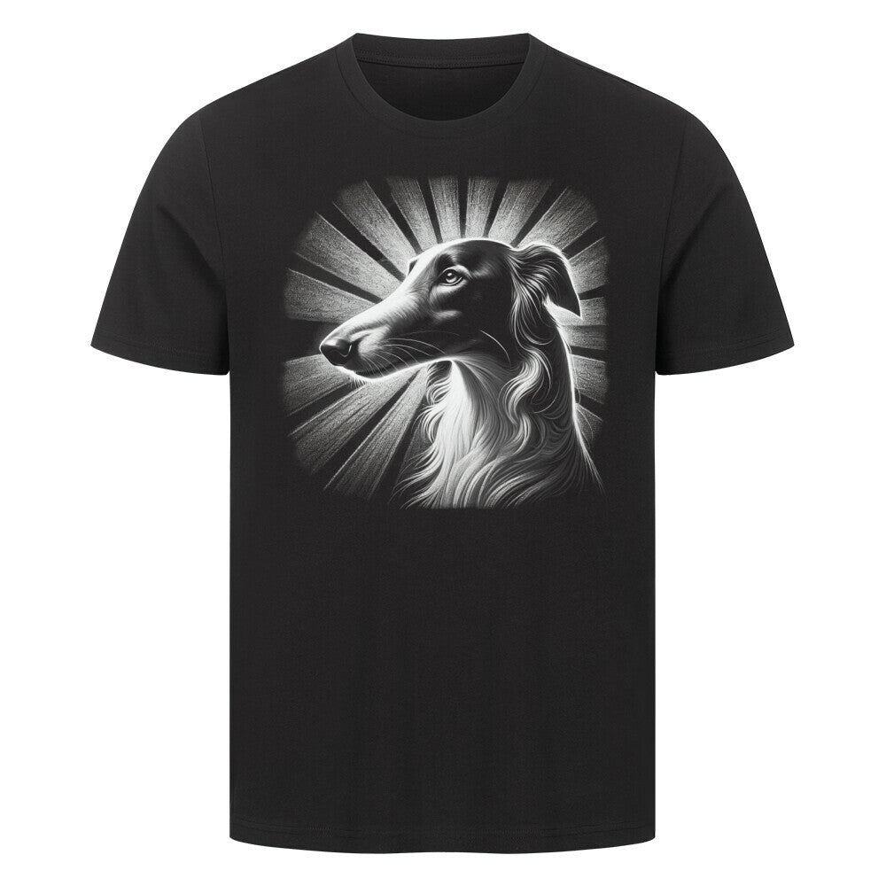 Premium T-Shirt "Barsoi - Shine" Schwarz – hunde-shirt.de
