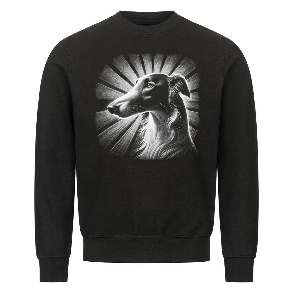 Premium Sweatshirt "Barsoi - Shine" Schwarz – hunde-shirt.de