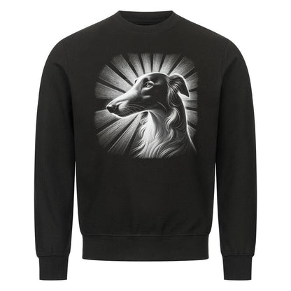 Premium Sweatshirt "Barsoi - Shine" Schwarz – hunde-shirt.de