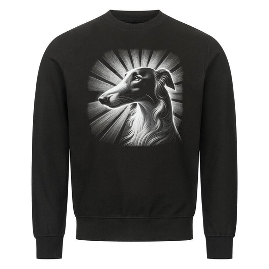 Premium Sweatshirt "Barsoi - Shine" Schwarz – hunde-shirt.de