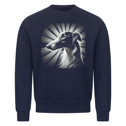 Premium Sweatshirt "Barsoi - Shine" Navy Blue – hunde-shirt.de