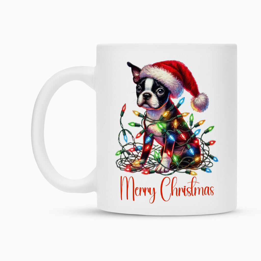 Tasse "Boston Terrier - Funny Christmas" – hunde-shirt.de