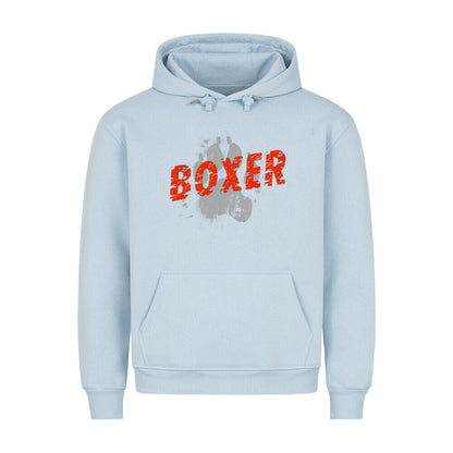 Premium Hoodie "Boxer - PAW" Babyblau – hunde-shirt.de