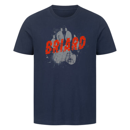Premium T-Shirt "Briard - PAW" French Navy – hunde-shirt.de