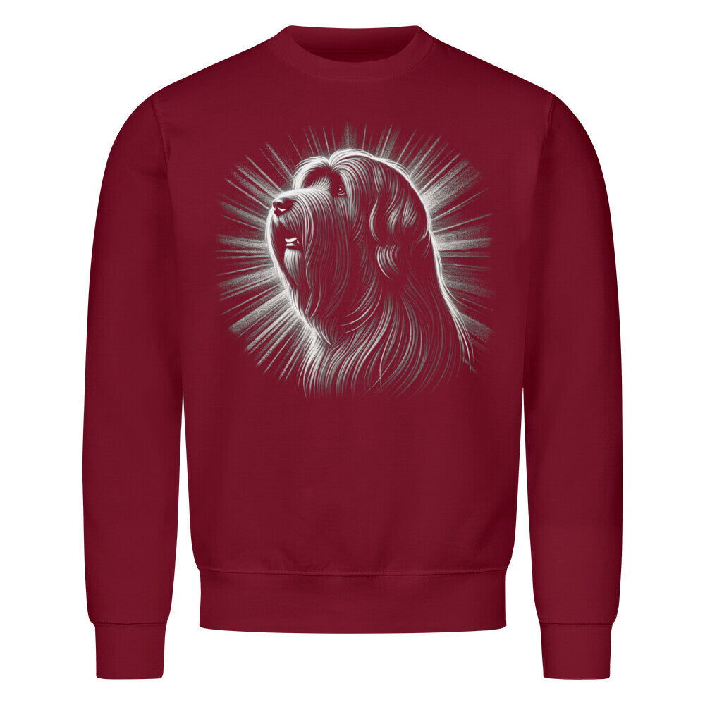Premium Sweatshirt "Briard - Shine" Burgunder – hunde-shirt.de